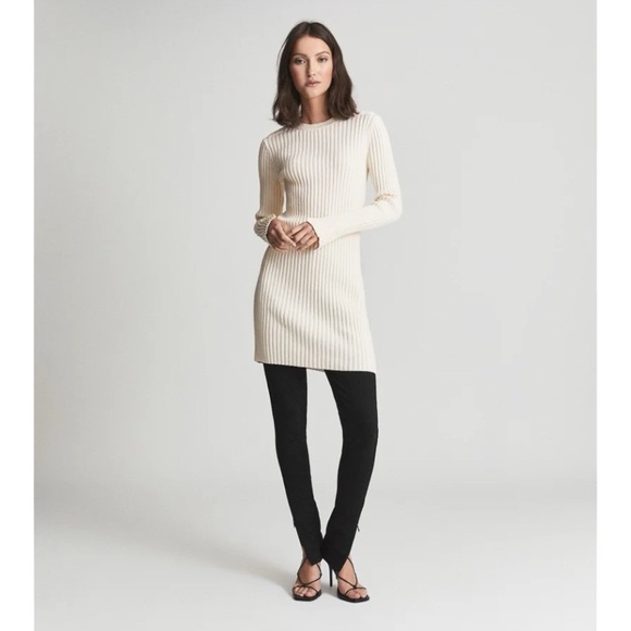 NWT🏷️ Reiss Ember Sweater Dress in Cream - Picture 3 of 8